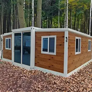 Doppelflügel faltbarer Wohn-Typ vorgefertigtes Containerhaus Mobiles Haus kann angepasst werden mobiles Erweiterungshaus erweiterbar