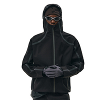Veste coupe-vent surdimensionnée tendance, veste de chasse et de randonnée en plein air pour hommes, veste de montagne imperméable pour homme