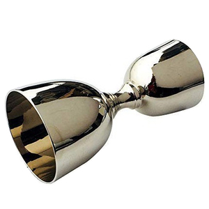 Double vin Cocktail Barware Jiggers métal poli Mesure Jigger personnalisé de diverses capacités en acier inoxydable Logo - Product Image 1