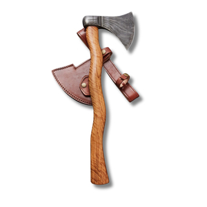 Pedidos a granel personalizados al por mayor, servicio OEM ODM, hacha profesional forjada a mano, nueva hacha de acero de Damasco, hacha vikinga con mango de madera - Product Image 5