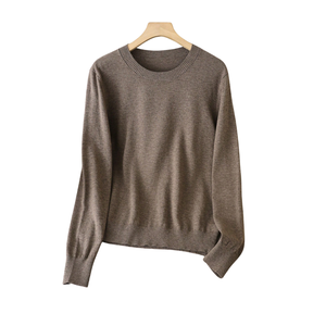 Women's Casual O-Neck <b>Long</b> Sleeve Solid Zipper Knit Sweater Soft <b>Warm</b> Pullover Ribbed Cuff Hem Regular Fit Winter Daily Wear Top - Product Image 2