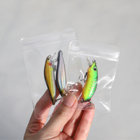Sacs en PVC transparents à fermeture éclair prêts à l'emploi pour leurres de pêche, hameçons, plusieurs tailles, sacs d'emballage en plastique PVC refermables pour appâts