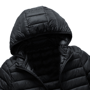 Fabricación personalizada para hombre negro Parka abrigo chaqueta invierno grueso pato abajo chaqueta con cuello de piel - Product Image 6