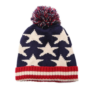 Gorro de invierno Jacquard acrílico Unisex personalizado OEM, gorro deportivo de punto hecho a mano de alta calidad con pompón, Impresión de logotipo de lujo para viajes - Product Image 3