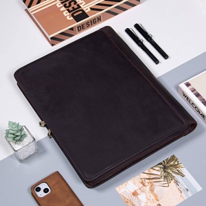 Conference Folder with NotepadLeather <b>A4</b> File Folder Document Holder for Business Meetings Office Supply LPF-0380 - Product Image 4