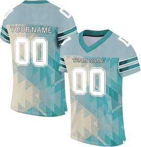 Maillot de football américain classique avec logo brodé, streetwear personnalisé, tendance - Product Image 2