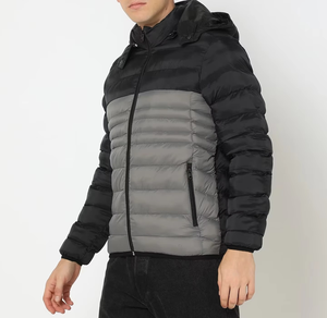 Servicio OEM de Primera Calidad, Chaqueta de Invierno Acolchada para Hombre al por Mayor, con Cuello Alto, Bolsillo Delantero, Logotipo Personalizado, Envío DDP - Product Image 1