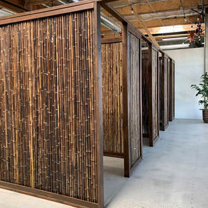 Black <b>Bamboo</b> Fencing Decorative Privacy <b>Screen</b> Elegant Outdoor Turning Tool Tool <b>Fence</b> Panel - Product Image 5