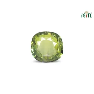Saphir bicolore (Pitambari) de 2,86 carats, pierre précieuse naturelle facettée en taille ovale marquise, rouge orangé, hauteur 8 mm, diamètre du trou 1 mm - Product Image 1