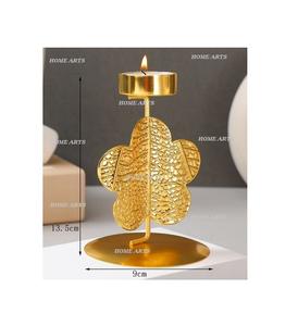 Candelero de candelita de Color dorado de Metal de diseño antiguo con portavelas votivo de tamaño personalizado de la más alta calidad - Product Image 4