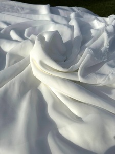 Tissu en mousseline de soie blanche pure légère matériel de mariée pour robes rideaux robe arc drapé pour voitures et sacs - Product Image 2