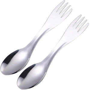 Juego de cubiertos de acero inoxidable forjado a mano de diseño único y elegante, utensilios para servir ensaladas - Product Image 2