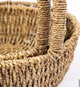 Lot/3 paniers de rangement en jacinthe pour fleuriste et panier floral panier en jonc de mer tissé de FACTORY de bonne qualité - Product Image 6