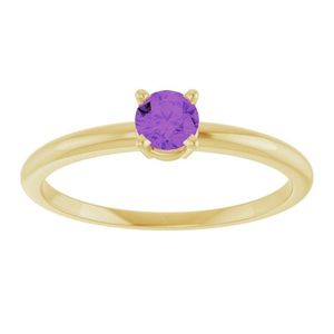 Stuller Youth Birthstone <b>Ring</b> 14KY <b>Crystal</b> <b>Ring</b> 19399:60025P Collection - Product Image 2