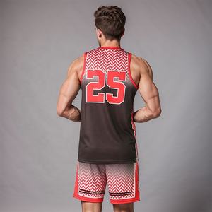 High Quality <b>Basketball</b> Uniform Comfortable Breathable 100% Polyester Anti-Bacterial Sublimation Printed Plus <b>Size</b> Sets Sports - Product Image 6
