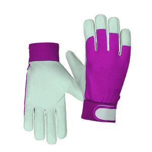 Guantes de Carreras de Cuero Vacuno Genuino Unisex para Todas las Estaciones, Deportes al Aire Libre, Trabajo, Jardinería, Conducción, Ciclismo, Protección de Construcción, Anti-UV - Product Image 2