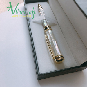 Bolígrafo de punta redonda hecho a mano, pluma de señal prémium, hecha de conchas de perlas blancas bien selectadas, 100% Vietnamita hecho a mano - Product Image 4