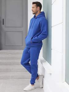 Conjunto de chándal con capucha y cremallera de algodón de alta calidad, ropa deportiva cálida transpirable para hombres y mujeres - Product Image 2