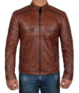 Veste en cuir d'agneau véritable pour homme avec logo personnalisé, style moto, fermeture éclair, OEM ODM, vente en gros, fabricant d'usine, 2026 - Product Image 2