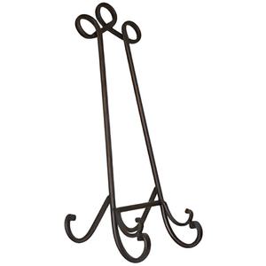 Elegant Portable Small Metal Easel <b>Stand</b> Adjustable Floor Easel Store Display Rack Black <b>Plate</b> <b>Stand</b> - Product Image 3