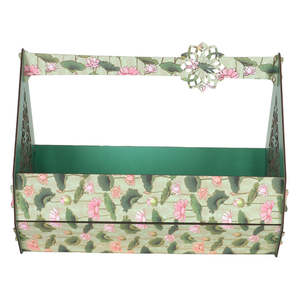 Impreso Mejor Cesto Cesta Tamaño personalizado Y Logo Imprimir Venta completa Color impreso Cesto de metal Cesta para uso doméstico Regalo de boda - Product Image 1