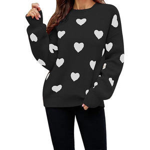 เสื้อสเวตเตอร์ถักแบบสวมศีรษะสำหรับผู้หญิงใส่สบายคอสีทึบ - Product Image 2