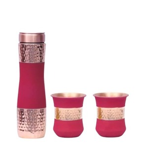 ขวดทองแดงโค้งกำมะหยี่330 GM 1L ไม่มี BPA ป้องกันการรั่วดีไซน์คลาสสิกสำหรับทุกเพศ - Product Image 1