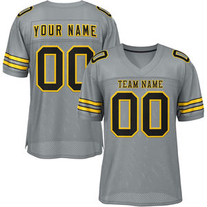 Camiseta de Fútbol Americano Personalizada para Hombre, Color Azul Marino, Cuello en V, Manga Corta, Impresión Sublimada, Nombre del Equipo, Número 00, Malla Transpirable - Product Image 5