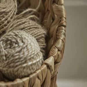 Tienphong gros jacinthe d'eau tissée à la main avec poignées en bois pour vêtements jouets polyvalents - Product Image 4