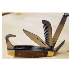 Cuchillo de pezuña de doble bucle en S, mango de madera con cuchillo de pezuña ovalado de bucle grande, herramienta de herrador, instrumento veterinario - Product Image 5