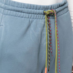 Versatile Casual Trousers Soft Touch Fabric Drawstring Waist Wide Leg Clean Appearance Comfortable <b>Men</b> <b>Flared</b> Sweat Pant - Product Image 5