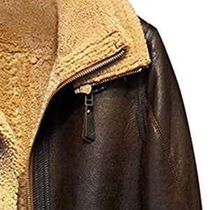 Chaqueta de Cuero Elegante para Hombre, Forro de Felpa Cálido, Cuello Alto, Logotipo Frontal, Prenda Exterior Clásica, Prenda de Moda de Invierno - Product Image 6