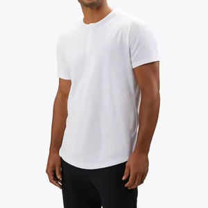 เสื้อยืดผ้าฝ้ายหนาแบบ100% ไหล่ปล่อยของผู้ชายเสื้อยืดโอเวอร์ไซส์ผ้าโพลีเอสเตอร์สวมใส่สบาย - Product Image 1