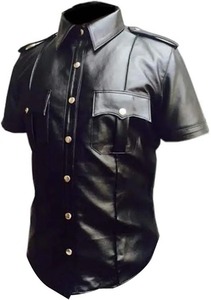 Último Diseño Personalizado y Logotipo, Camisas de Cuero 100% Genuino en Oferta, Camisas de Cuero Cómodas para Hombre, Ropa Casual, Camisas de Cuero para Hombre - Product Image 5
