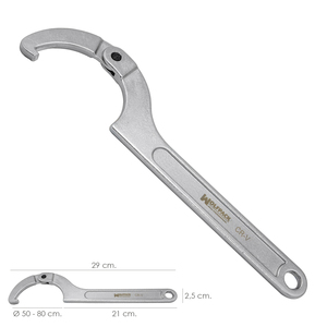 Chiave a Gancio Articolata per Tubi da 50 a 80 mm - Product Image 2