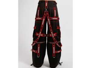 High Quality Gothic new style trousers for men with buckles straps zipper details <b>chain</b> and comfortable slim fit design - Product Image 6