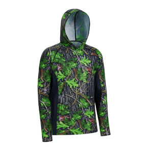 OEM personnalisé 100% polyester chemise de pêche à capuche à manches longues pour hommes avec masque respirant UPF 50 + imprimé Technics sweat-shirt de pêche - Product Image 5
