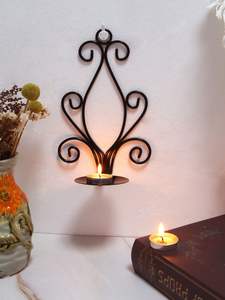 Festival Iron Candle <b>Sconces</b> <b>Wall</b> Mounted Indoor Seasonal Decor Home <b>Lighting</b> Warm Celebratory Ambience - Product Image 6
