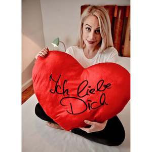 XXL Heart <b>Pillow</b> 60x45 cm I Love You Heart Decorative Cushion Soft Fabric for Living Bedroom <b>Sofa</b> Home Use Portable Washable - Product Image 3