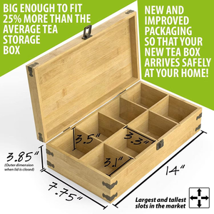 Boîte à thé et café en bambou pratique Boîte en bambou faite à la main Décoration de table pour la maison naturelle écologique Vente en gros du Vietnam - Product Image 6