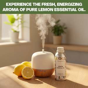 Huile Essentielle de Citron 100% Pure, Hydratante, Éclaircissante et Nourrissante pour le Corps, avec Ingrédients Herbacés (Arbre à Thé, Lavande), Emballage Boîte - Product Image 4