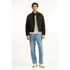 แจ็คเก็ตหนังแท้ลำลองสำหรับฤดูใบไม้ร่วง คอตั้ง ปิดด้วยซิป กันน้ำ ทรงปกติ MN-JKT-WS25-700B ผ้าแคนวาส - Product Image 5