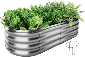 Hot Selling Colorful Coated Steel Eco-Friendly Modern <b>Raised</b> Garden <b>Planter</b> <b>Box</b> Drainage Holes Outdoor Nursery Flower Planting 5 - Product Image 6