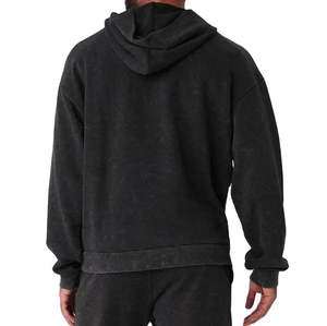 Meilleure vente de sweats à capuche délavés à l'acide pour hommes pull-over à capuche Hip Hop Logo hommes vêtements quotidiens hiver sweat à capuche délavés à l'acide meilleur prix - Product Image 4
