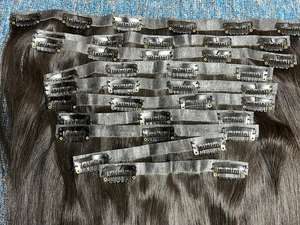 ผมต่อแบบ100% ธรรมชาติแท้แบบคลิปอินผมมนุษย์แท้แบบไร้รอยต่อยาวสองชั้นที่มองไม่เห็นลึกไม่ผ่านกระบวนการจัดแนวเส้นผมมนุษย์แบบไม่ผ่านกระบวนการ - Product Image 3