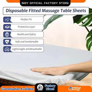 NIDY Disposable Fitted <b>Bed</b> Sheet for Hotel & Travel, Soft Non Woven Hygienic Protective Bedding. - Product Image 4