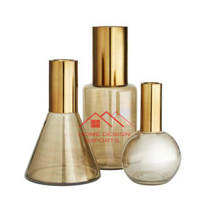 Vase à fleurs en verre transparent de grande capacité, style design moderne, décoration d'art, unique, citrouille, pour la maison, mariage, table - Product Image 2