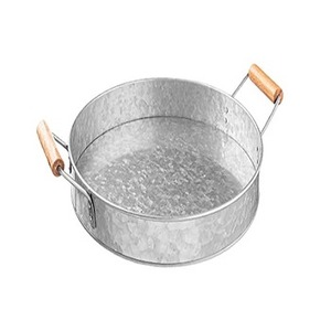 ถาดเสิร์ฟอาหารชุบสังกะสีถาดเสิร์ฟขนมที่มีที่จับโลหะที่บ้านร้านอาหารถาดเสิร์ฟขนมที่มีสไตล์และทนทาน - Product Image 4