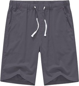 Shorts de bain décontractés pour hommes, avec cordon de serrage, taille élastique, coupe ajustée, en coton, pour la course et le sport, tendance mode, vêtements d'été - Product Image 6