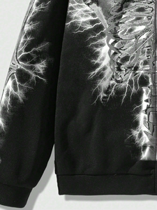 Zip Up Hommes Imprimé À Capuche Polaire Confortable Sweat Pour Hommes 100% Coton À Capuche Logo Personnalisé À Capuche - Product Image 3